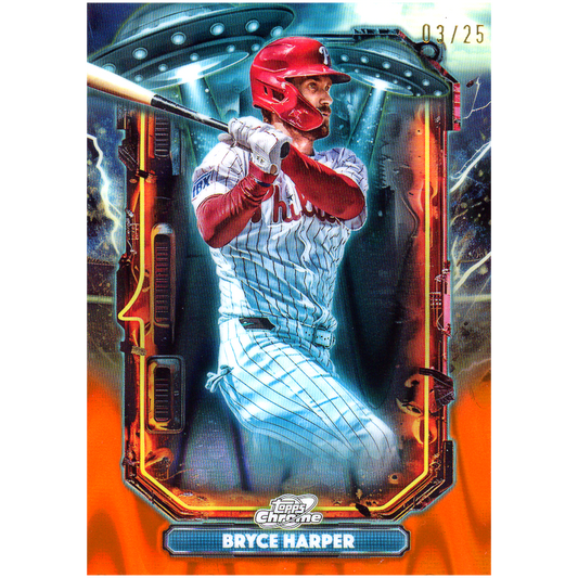 2025 Topps Cosmic Chrome Bryce Harper Extraterrestrial (Orange)