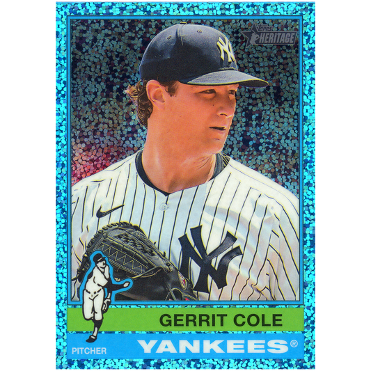 2025 Topps Heritage Gerrit Cole (Light Blue Sparkle)