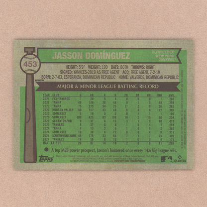 2025 Topps Heritage Jasson Dominguez (Chrome Refractor) (SP)
