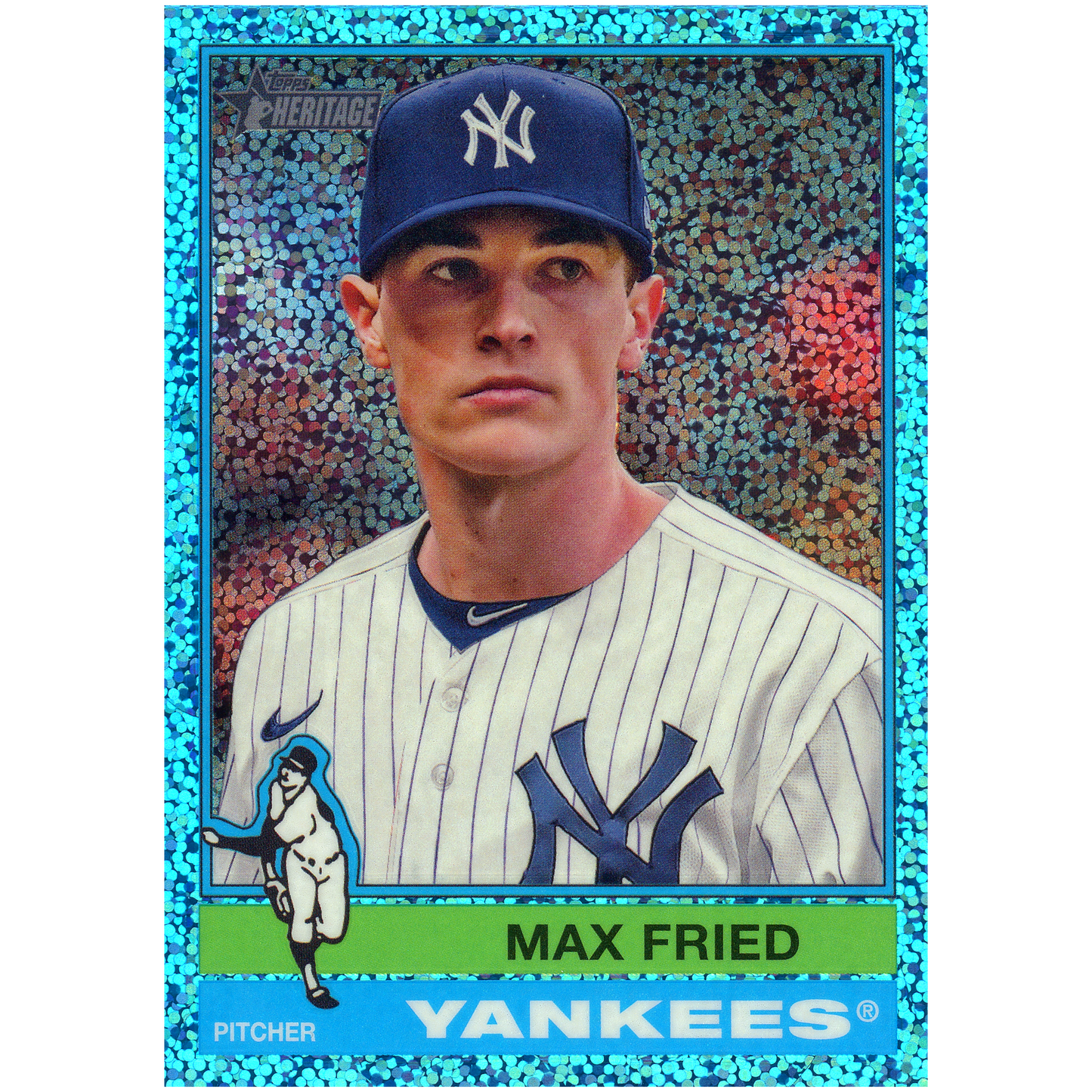2025 Topps Heritage Max Fried (Light Blue Sparkle)