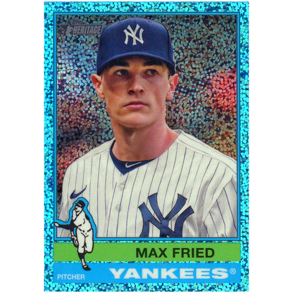 2025 Topps Heritage Max Fried (Light Blue Sparkle)