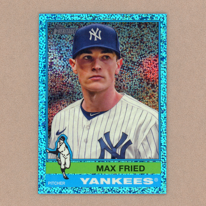 2025 Topps Heritage Max Fried (Light Blue Sparkle)