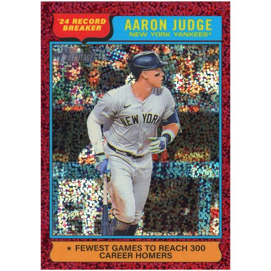 2025 Topps Heritage Aaron Judge Record Breakers (Red Sparkle)