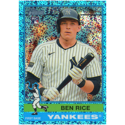 2025 Topps Heritage Ben Rice (Light Blue Sparkle) (SP)
