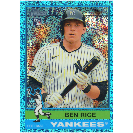 2025 Topps Heritage Ben Rice (Light Blue Sparkle) (SP)