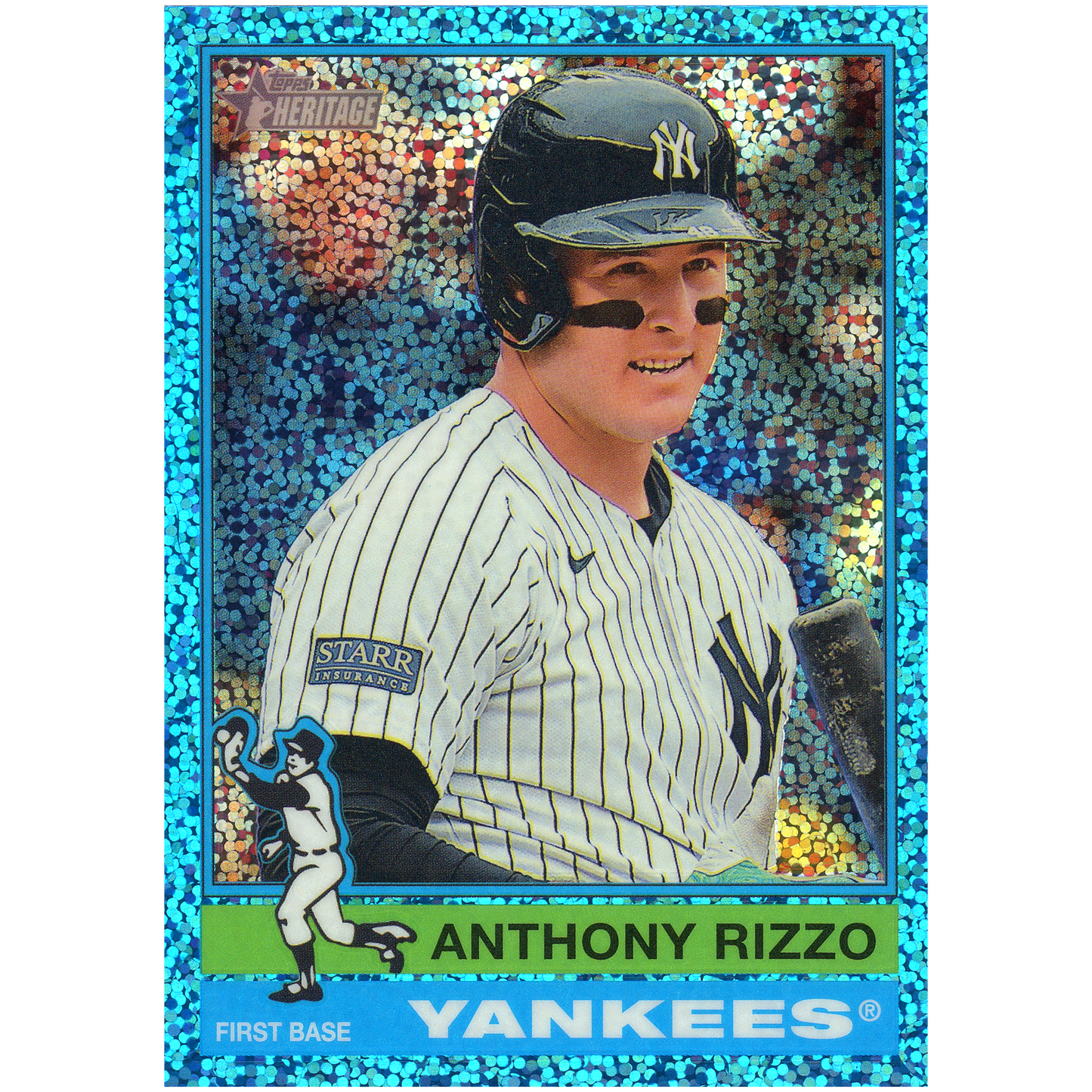 2025 Topps Heritage Anthony Rizzo (Light Blue Sparkle)