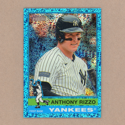 2025 Topps Heritage Anthony Rizzo (Light Blue Sparkle)