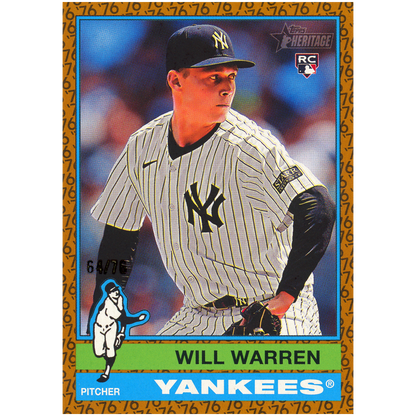2025 Topps Heritage Will Warren RC (Bicentennial)