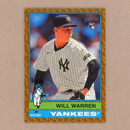 2025 Topps Heritage Will Warren RC (Bicentennial)