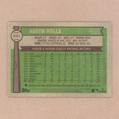 2025 Topps Heritage Austin Wells (SP)