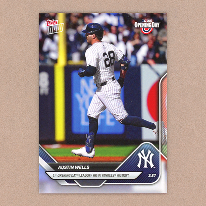 2025 Topps Now Austin Wells - Opening Day Leadoff HR