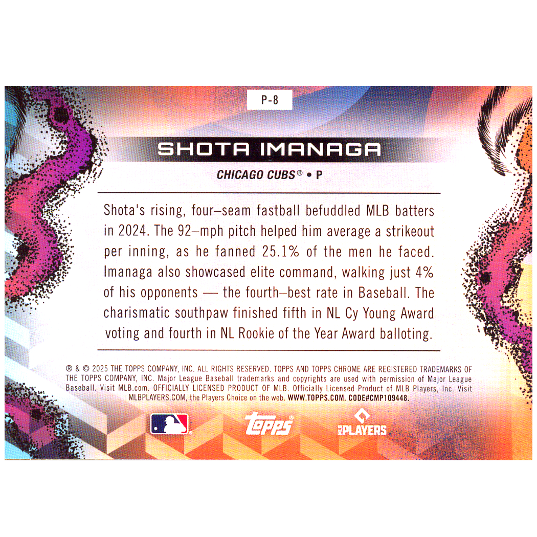2025 Topps Cosmic Chrome Shota Imanaga Planetarium (Black)