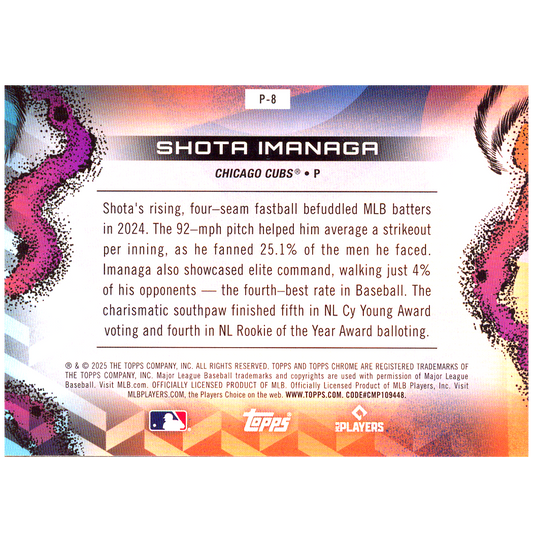 2025 Topps Cosmic Chrome Shota Imanaga Planetarium (Black)