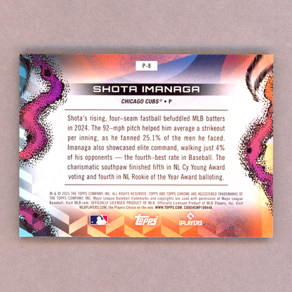2025 Topps Cosmic Chrome Shota Imanaga Planetarium (Black)