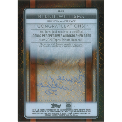 2020 Topps Tribute Bernie Williams Autograph