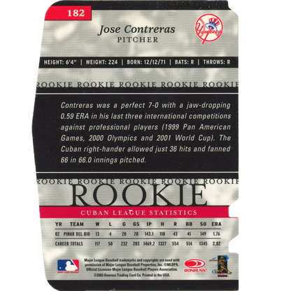2003 Donruss Elite Jose Contreras Status
