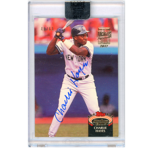 2017 Topps Archives Signature Series Charlie Hayes Autograph