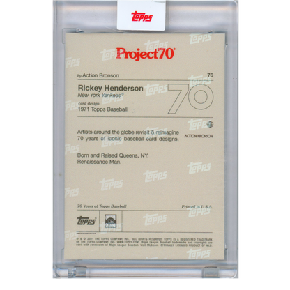 2021 Topps Project 70 Ricky Henderson