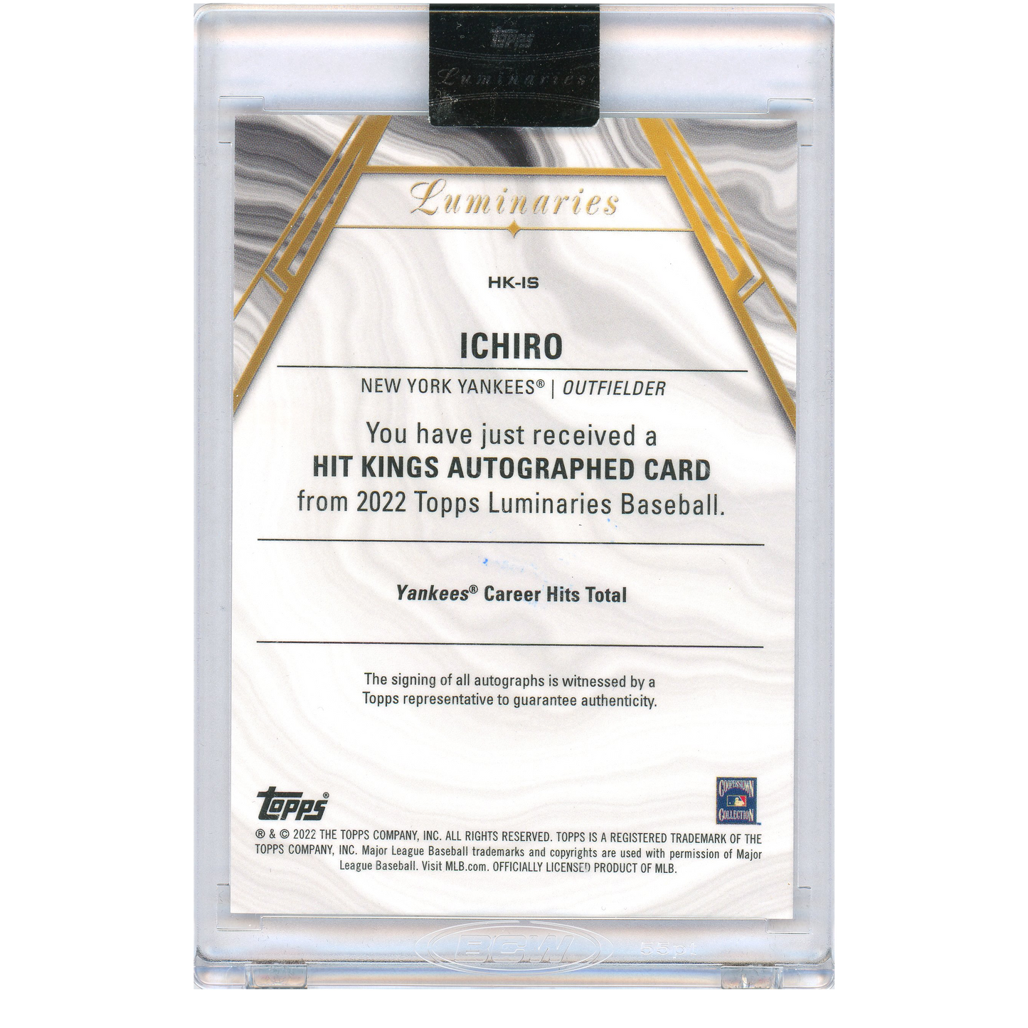 2022 Topps Luminaries Ichiro Autograph