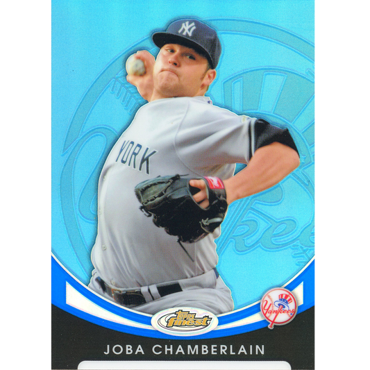 2010 Topps Finest Joba Chamberlain (Blue Refractor)
