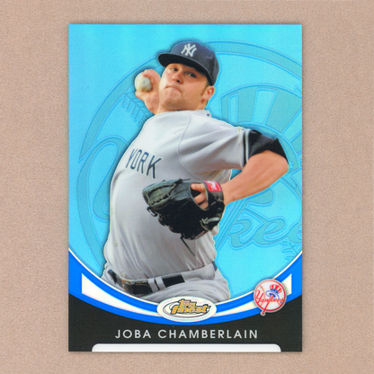2010 Topps Finest Joba Chamberlain (Blue Refractor)