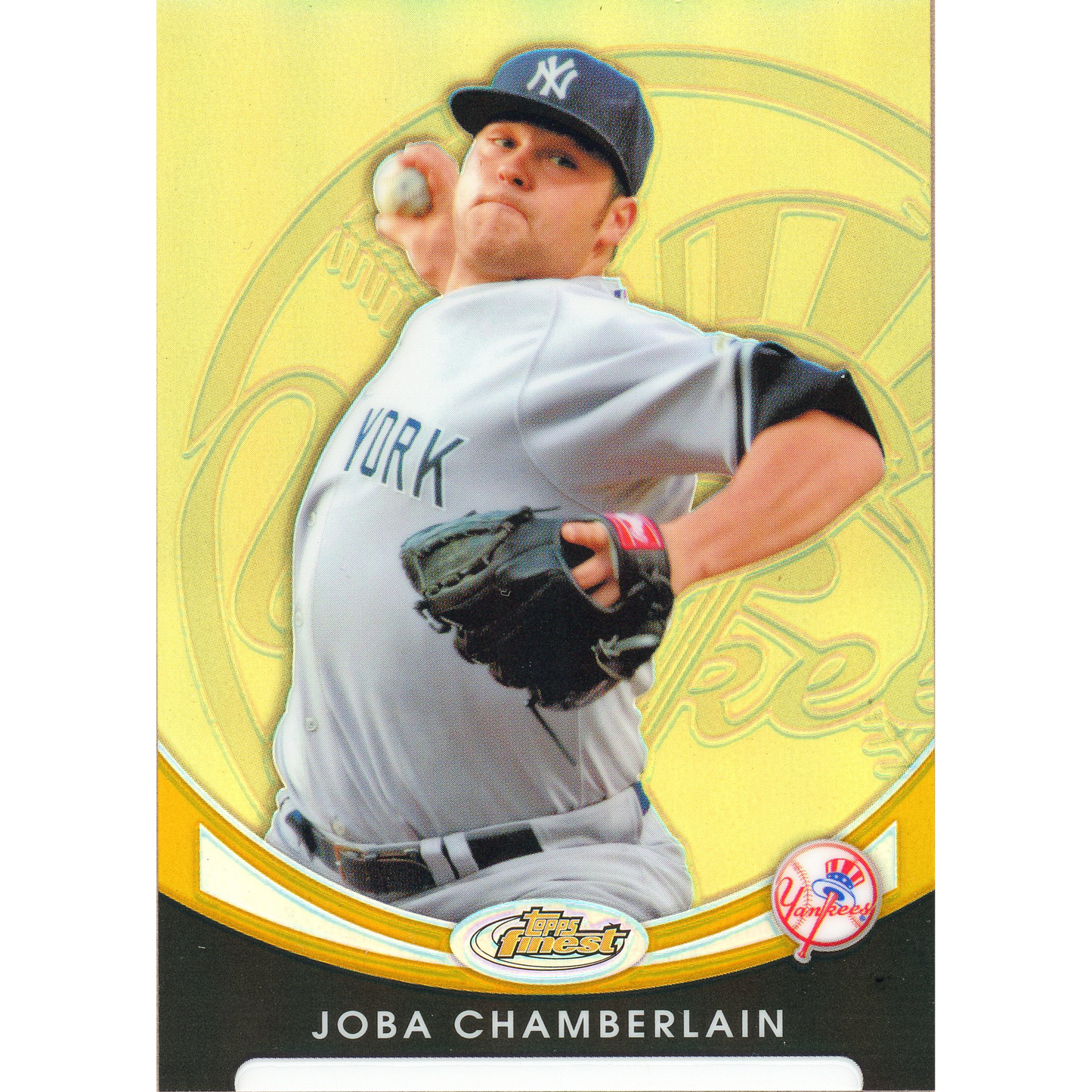 2010 Topps Finest Joba Chamberlain (Gold Refractor)