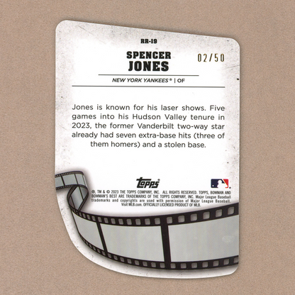 2023 Bowman's Best Spencer Jones Reel to Reel (Lava Refractor)