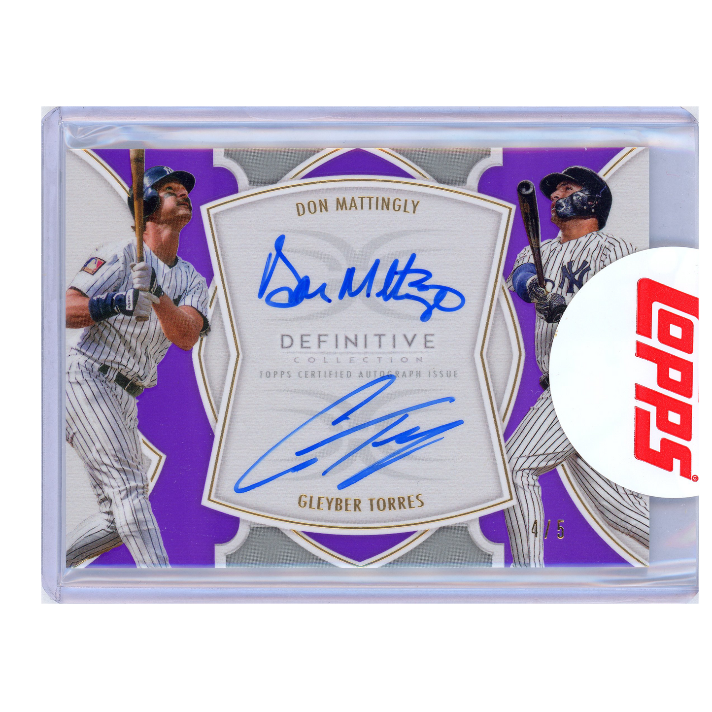 2020 Topps Definitive Don Mattingly & Gleyber Torres Dual Autograph