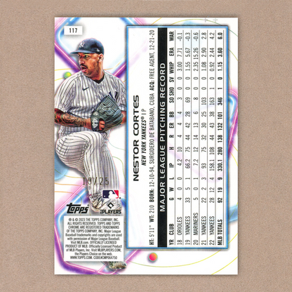 2023 Topps Cosmic Chrome Nestor Cortes (Orange Galactic)