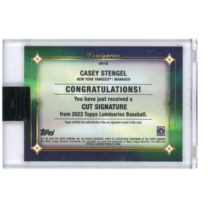2023 Topps Luminaries Casey Stengel Cut Autograph
